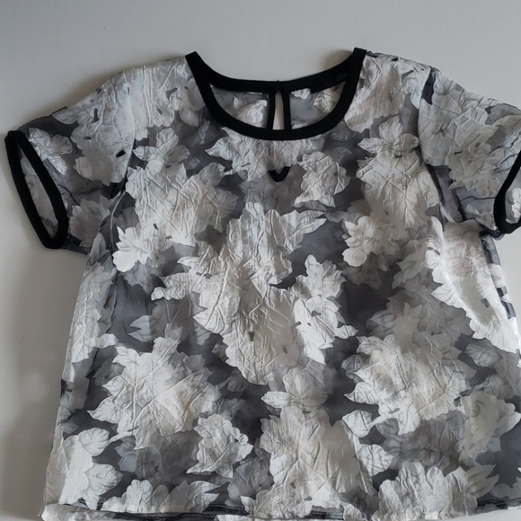 SugarLips Sheer Floral Top - Picture 2 of 7